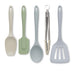 Zeal Kitchen Tongs, Slotted Turner, Spoon, Spatula Spoon & Spatula Set in Classic Colours