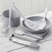 Zeal Kitchen Tongs, Slotted Turner, Spoon, Spatula Spoon & Spatula Set in French Grey