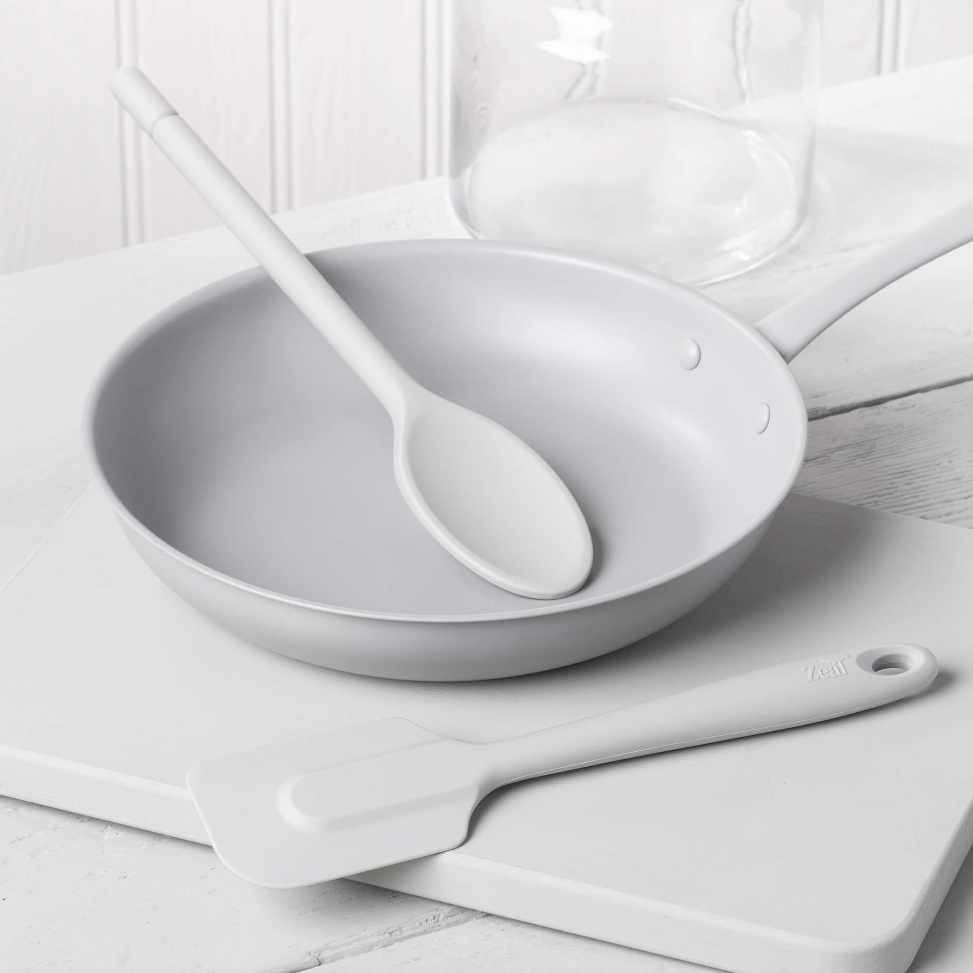 Zeal Silicone Spatula & Traditional Spoon Set in French Grey