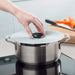 Silicone Self Sealing Lid by Zeal used on a saucepan