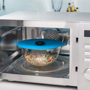 Silicone Self Sealing Lid by Zeal used in a microwave