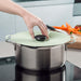 Silicone Self Sealing Lid by Zeal used on a saucepan