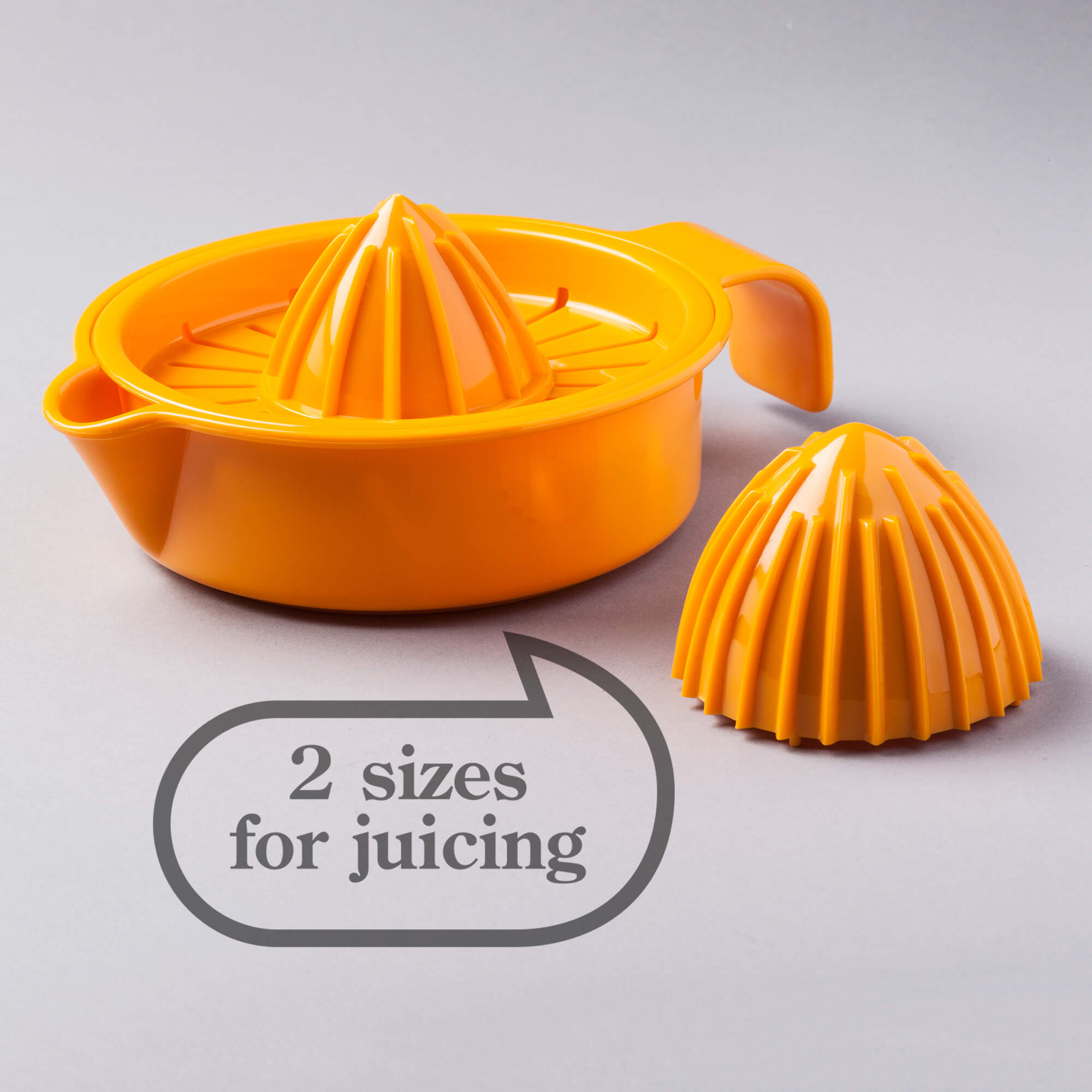 Zeal Easy Squeeze Juice Extractor with two different head sizes