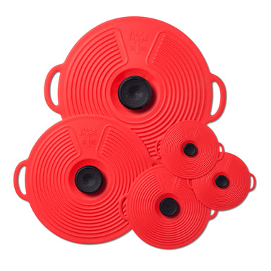 Set of Zeal Silicone Lids in Red