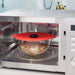 Heatproof Zeal Silicone Lid in use in the microwave