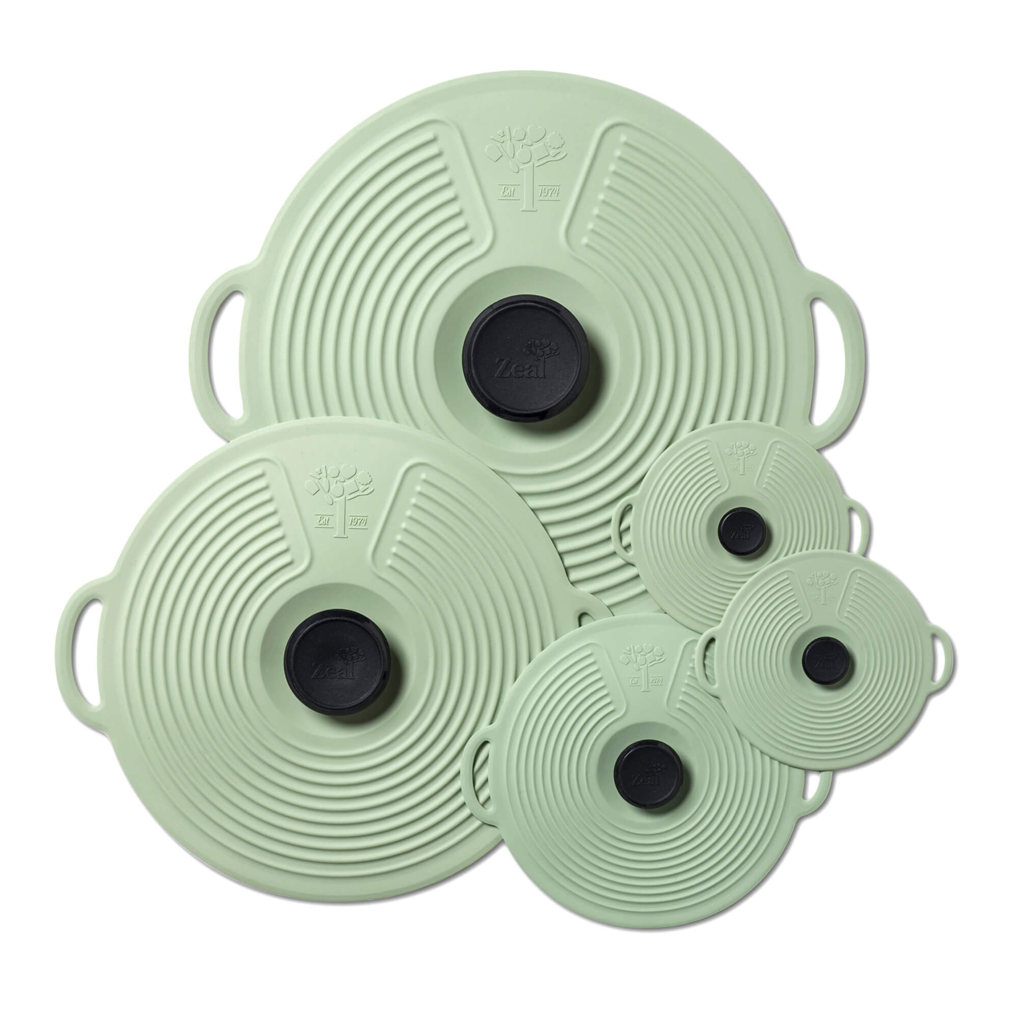 Set of Zeal Silicone Lids in Sage Green