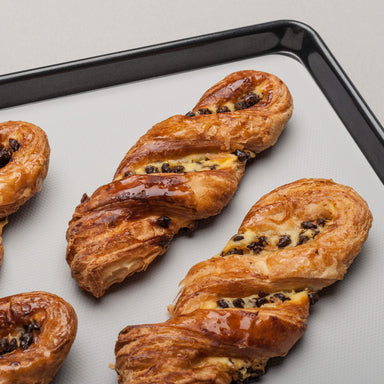 Zeal Non Stick Silicone Baking Sheet with freshly baked pastries