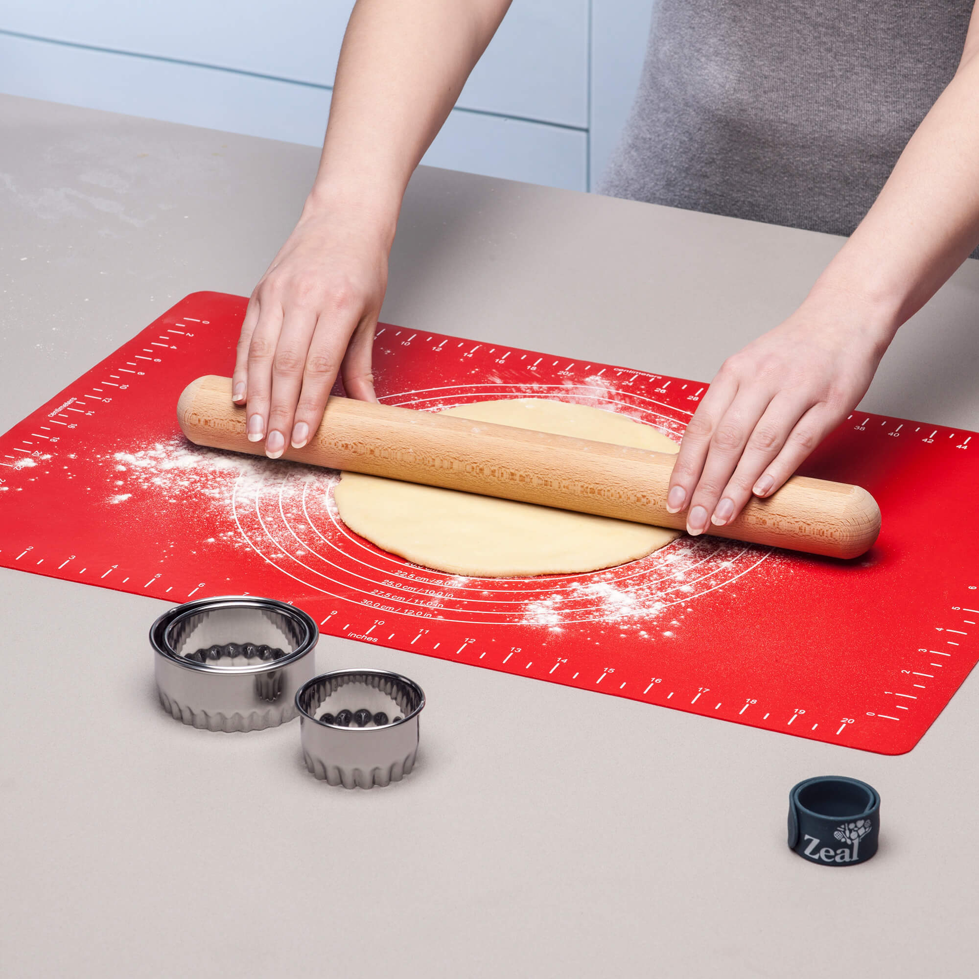 Using a Zeal Silicone Pastry Mat with Measurements when baking