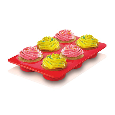 Zeal 6 Cup Non Stick Silicone Deep Cupcake Mould