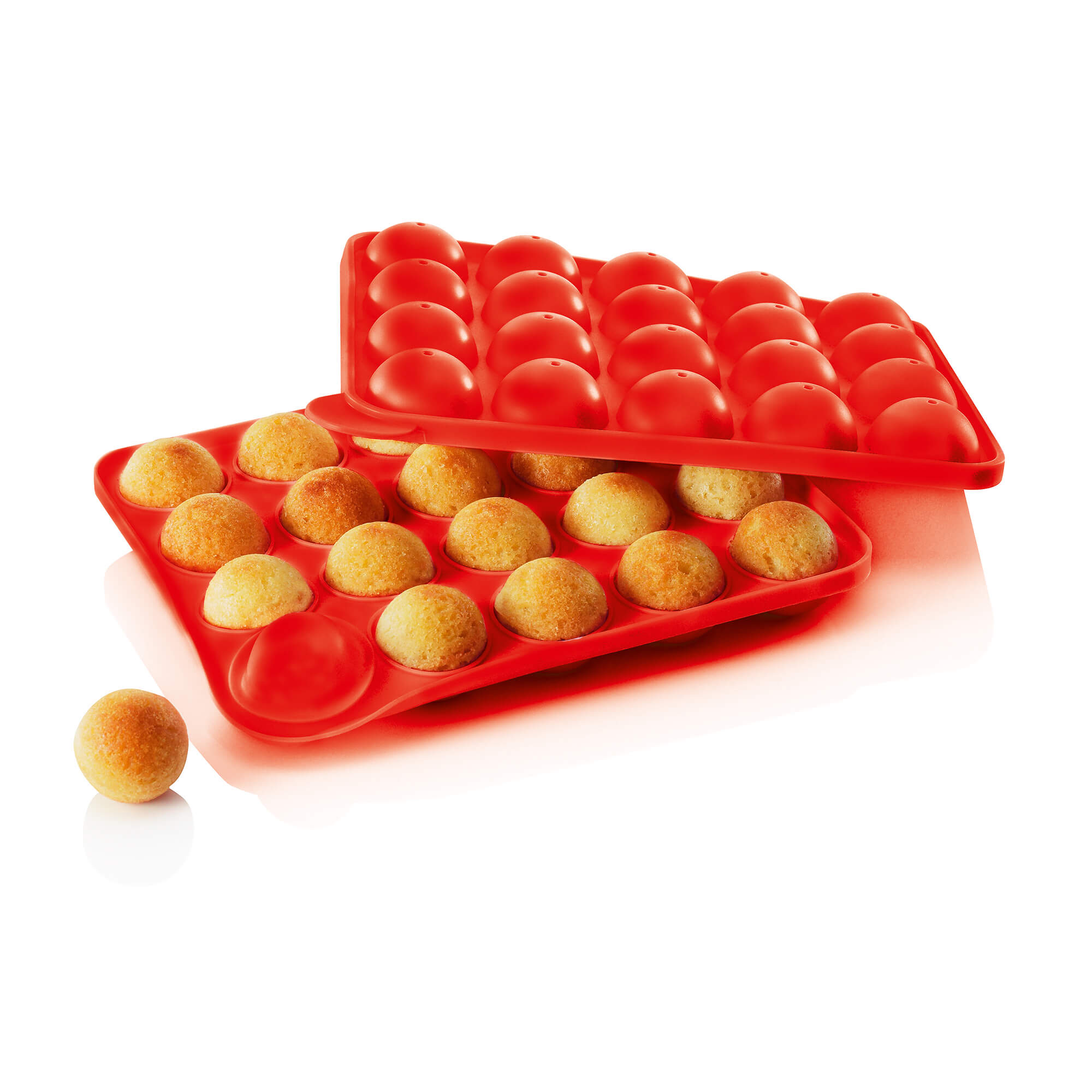 Zeal Non Stick Silicone Cake Pop Mould in Red