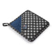 Dark Grey Square Shaped Silicone Hot Mat and Grab with gingham fabric 