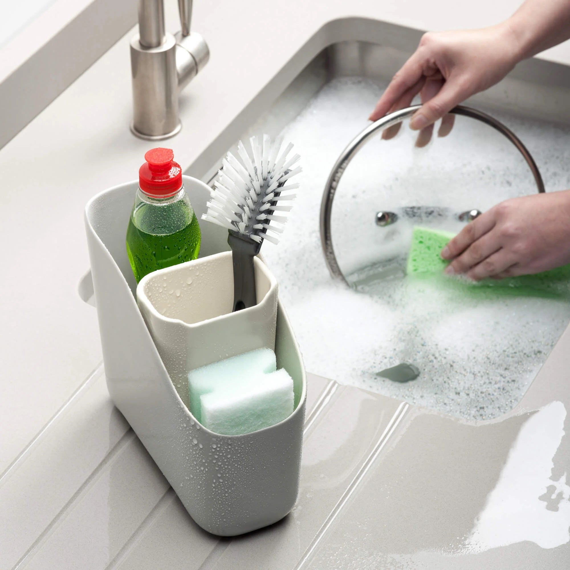 Premium Melamine Sink Drainer with Inner Bucket